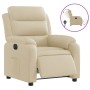 Sillón reclinable eléctrico de tela crema de , Sillones - Ref: Foro24-3204965, Precio: 268,83 €, Descuento: %