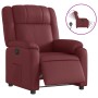 Sillón reclinable eléctrico de cuero sintético rojo tinto de , Sillones - Ref: Foro24-3205140, Precio: 266,48 €, Descuento: %