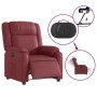 Sillón reclinable eléctrico de cuero sintético rojo tinto de , Sillones - Ref: Foro24-3205140, Precio: 266,48 €, Descuento: %