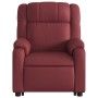 Sillón reclinable elevable cuero artificial rojo tinto de , Sillones - Ref: Foro24-3205154, Precio: 286,60 €, Descuento: %