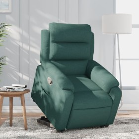 Sillón reclinable elevable tela verde oscuro de , Sillones - Ref: Foro24-3204986, Precio: 332,99 €, Descuento: %