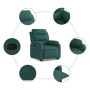 Sillón reclinable elevable tela verde oscuro de , Sillones - Ref: Foro24-3204986, Precio: 275,76 €, Descuento: %