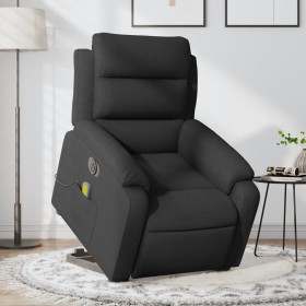 Sillón de masaje eléctrico reclinable elevable tela negro de , Sillones - Ref: Foro24-3205018, Precio: 320,99 €, Descuento: %