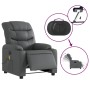 Gray synthetic leather electric reclining massage chair by , Armchairs - Ref: Foro24-3206595, Price: 262,67 €, Discount: %