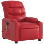 Sillón de masaje reclinable eléctrico de cuero artificial rojo de , Sillones - Ref: Foro24-3206597, Precio: 287,99 €, Descuen...