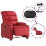 Sillón de masaje reclinable eléctrico de cuero artificial rojo de , Sillones - Ref: Foro24-3206597, Precio: 287,99 €, Descuen...