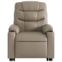 Sillón reclinable elevable cuero artificial color capuchino de , Sillones - Ref: Foro24-3206605, Precio: 374,99 €, Descuento: %