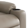 Sillón reclinable elevable cuero artificial color capuchino de , Sillones - Ref: Foro24-3206605, Precio: 374,99 €, Descuento: %