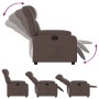 Sillón reclinable eléctrico de cuero sintético marrón de , Sillones - Ref: Foro24-3205252, Precio: 269,85 €, Descuento: %