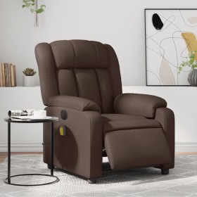 Brown synthetic leather electric reclining massage chair by , Armchairs - Ref: Foro24-3205259, Price: 282,99 €, Discount: %