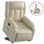 Sillón reclinable elevable cuero artificial color crema de , Sillones - Ref: Foro24-3205265, Precio: 382,99 €, Descuento: %