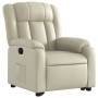 Sillón reclinable elevable cuero artificial color crema de , Sillones - Ref: Foro24-3205265, Precio: 382,99 €, Descuento: %