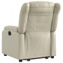 Sillón reclinable elevable cuero artificial color crema de , Sillones - Ref: Foro24-3205265, Precio: 382,99 €, Descuento: %