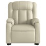 Sillón reclinable elevable cuero artificial color crema de , Sillones - Ref: Foro24-3205265, Precio: 277,48 €, Descuento: %