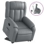 Sillón reclinable elevable cuero artificial gris de , Sillones - Ref: Foro24-3205267, Precio: 277,48 €, Descuento: %