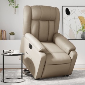 Sillón elevable eléctrico cuero artificial capuchino de , Sillones - Ref: Foro24-3205284, Precio: 441,99 €, Descuento: %