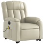 Electric lifting massage chair cream synthetic leather by , Armchairs - Ref: Foro24-3205286, Price: 338,99 €, Discount: %