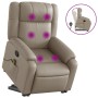 Sillón reclinable masaje pie cuero artificial color capuchino de , Sillones - Ref: Foro24-3205163, Precio: 303,76 €, Descuent...