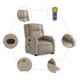 Sillón reclinable masaje pie cuero artificial color capuchino de , Sillones - Ref: Foro24-3205163, Precio: 303,76 €, Descuent...