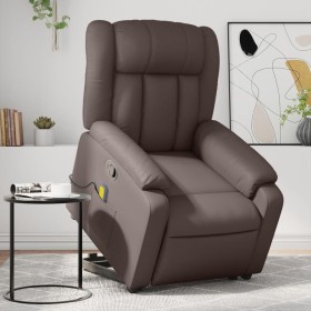 Brown Faux Leather Foot Massage Recliner by , Armchairs - Ref: Foro24-3205273, Price: 299,99 €, Discount: %