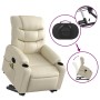 Cream-colored artificial leather foot massage recliner by , Armchairs - Ref: Foro24-3206607, Price: 319,73 €, Discount: %