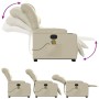 Cream-colored artificial leather foot massage recliner by , Armchairs - Ref: Foro24-3206607, Price: 319,73 €, Discount: %