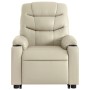 Cream-colored artificial leather foot massage recliner by , Armchairs - Ref: Foro24-3206607, Price: 319,73 €, Discount: %