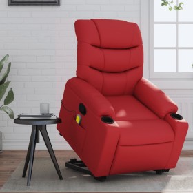 Sillón reclinable de masaje de pie cuero artificial rojo de , Sillones - Ref: Foro24-3206611, Precio: 385,99 €, Descuento: %