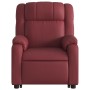 Sillón reclinable de masaje de pie cuero artificial rojo tinto de , Sillones - Ref: Foro24-3205161, Precio: 304,99 €, Descuen...