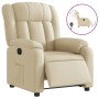 Sillón reclinable eléctrico de tela crema de , Sillones - Ref: Foro24-3205301, Precio: 249,97 €, Descuento: %