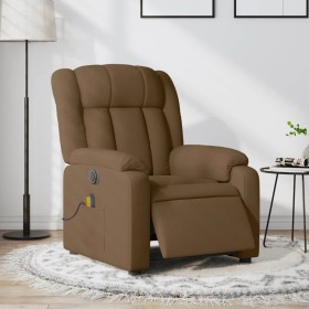 Electric massage recliner brown fabric by , Armchairs - Ref: Foro24-3205308, Price: 290,22 €, Discount: %