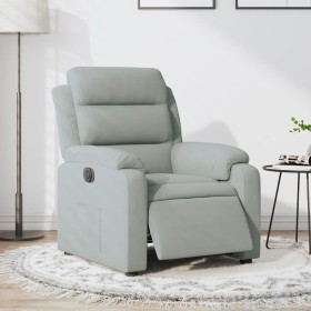 Sillón reclinable eléctrico de terciopelo gris claro de , Sillones - Ref: Foro24-3205070, Precio: 254,38 €, Descuento: %