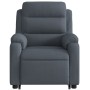 Dark gray velvet lift-up recliner by , Armchairs - Ref: Foro24-3205093, Price: 288,46 €, Discount: %