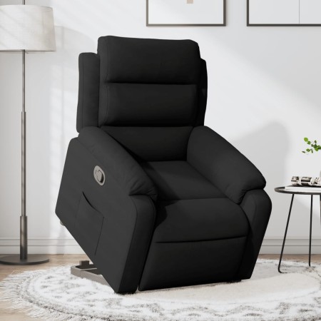 Black velvet liftable recliner by , Armchairs - Ref: Foro24-3205098, Price: 310,99 €, Discount: %