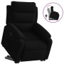 Black velvet liftable recliner by , Armchairs - Ref: Foro24-3205098, Price: 310,99 €, Discount: %