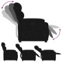 Black velvet liftable recliner by , Armchairs - Ref: Foro24-3205098, Price: 310,99 €, Discount: %