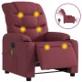 Sillón de masaje reclinable eléctrico tela rojo tinto de , Sillones - Ref: Foro24-3206639, Precio: 274,79 €, Descuento: %