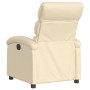 Sillón reclinable eléctrico de tela crema de , Sillones - Ref: Foro24-3203963, Precio: 247,74 €, Descuento: %