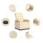 Sillón reclinable eléctrico de tela crema de , Sillones - Ref: Foro24-3203963, Precio: 247,74 €, Descuento: %