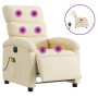 Cream fabric electric massage recliner by , Armchairs - Ref: Foro24-3203975, Price: 270,05 €, Discount: %