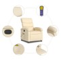 Cream fabric electric massage recliner by , Armchairs - Ref: Foro24-3203975, Price: 270,05 €, Discount: %