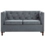 2-seater Chesterfield sofa with gray fabric upholstery by vidaXL, Sofas - Ref: Foro24-247159, Price: 351,75 €, Discount: %