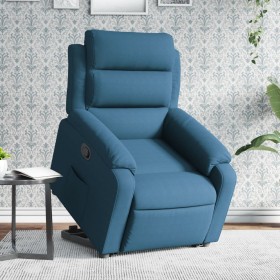 Blue Velvet Liftable Recliner by , Armchairs - Ref: Foro24-3205102, Price: 310,99 €, Discount: %