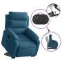 Sillón reclinable elevable de terciopelo azul de , Sillones - Ref: Foro24-3205102, Precio: 310,09 €, Descuento: %