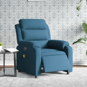 Blue velvet electric massage recliner by , Armchairs - Ref: Foro24-3205091, Price: 299,99 €, Discount: %