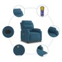 Blue velvet electric massage recliner by , Armchairs - Ref: Foro24-3205091, Price: 299,52 €, Discount: %