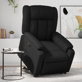 Sillón reclinable elevable eléctrico de cuero sintético negro de , Sillones - Ref: Foro24-3205278, Precio: 313,99 €, Descuent...