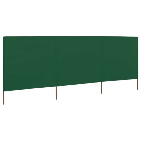 Beach windbreak with 3 fabric panels 400x120 cm green by vidaXL, Umbrellas - Ref: Foro24-44540, Price: 39,06 €, Discount: %