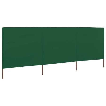 3-teiliger Strandschutzscheibenstoff 400x120 cm grün von vidaXL, Sonnenschirme - Ref: Foro24-44540, Preis: 39,06 €, Rabatt: %