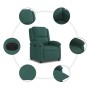 Sillón reclinable eléctrico de terciopelo verde oscuro de , Sillones - Ref: Foro24-3204280, Precio: 257,69 €, Descuento: %